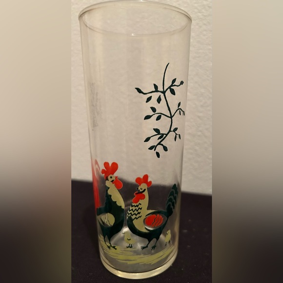 2 Vintage highball Chicken family glasses. - Picture 3 of 5